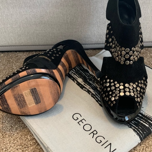 Georgia Goodman Black Dixon Suede Studs - Picture 5 of 7